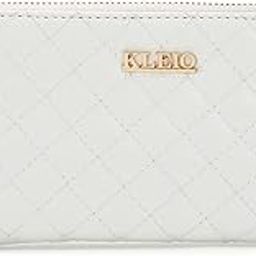 Quilted PU Leather Bi Fold Zip Closure Multi Pockets and Slots Clutch Wallet for Women Ladies(HO5018KL-WH)(White)-image-21