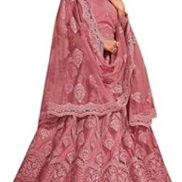 Women's Net Embroidered Semi-Stitched Gown (Sunita Gown-New)-picture-7
