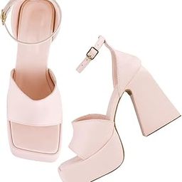 Comfortable Elegant Block Heels Light Weight Trendy Party Platform For Women & Girls-image-10