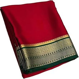 Women's Cerep Silk Saree Handwoven, Lightweight, Elegant And Traditional Design Perfect for Weddings & Festivals With Matching Blouse Piece-picture-53