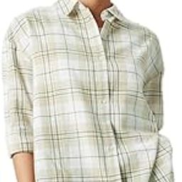 Women Casual Shirt | Relaxed Fit Three-Quarter Sleeve Point Collar Tartan Check Design | 100% Cotton & Breathable Woven Fabric for Everyday Wear-picture-35