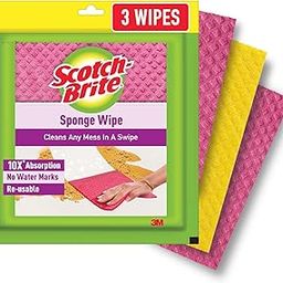 Scotch-Brite Multi-purpose , Easy to use kitchen cleaning Sponge Wipe (3 -Pieces)-1