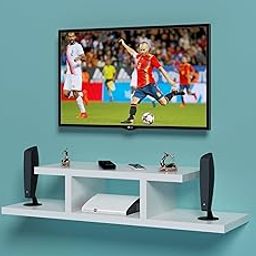 LW-WH Wall Mount TV Entertainment Unit Set Top Box Stand for Living Room in Frosty White Finish- Ideal for up to 32" Screen-image-100