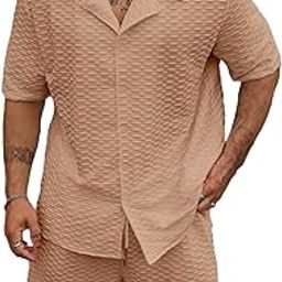 Mens Polo Shirt and Shorts Sets Outfits 2 Piece Fashion Summer Tracksuits Casual Short Sleeve Set-image-21