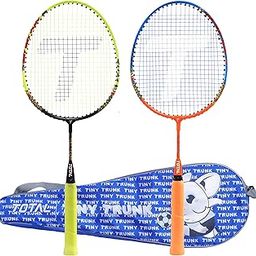 Total Tiny Trunk Mini Badminton Racquet Set for Kids, Age 3-10, 2 Pieces, Multicolour, Lightweight Aluminium Racquets with Cover-image-20