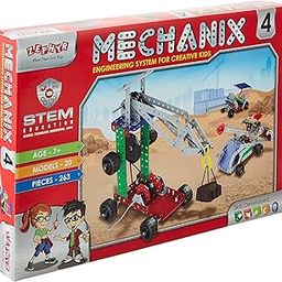 Mechanix-4, DIY STEM Toy, Building and Construction Set for Boys and Girls Age 7+ Years-image-61