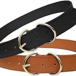 Women's Formal/Casual Genuine Synthetic Belt -Combo of 2 Brown Black Belt-image-65