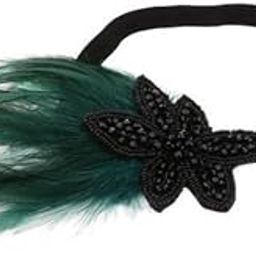 LICHTS®2x1920s Flapper Headpiece Roaring 20s Gatsby Feather Headband Hair Accessories|Clothing, Shoes & Accessories | Womens Accessories | Hair Accessories|1 Piece Flapper Headband(2 Pack)-image-4