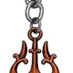 Beautiful Silver Om Lord Shiva Trishul Shankar Mahadev Gifting Key Chain Keyring Brown Zinc Metal Religious Keychain For Men And Women-picture-27