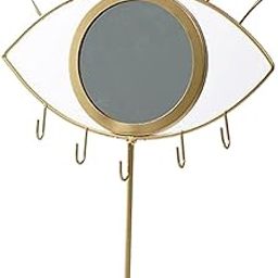 UJEAVETTE Eye Decorative Mirror Table Cosmetic Makeup Mirroer Jewelry Holder Organizer-image-5