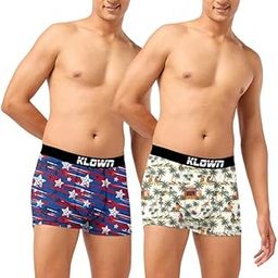 Pack of 2 Printed Trunk for Men | Cotton Blend | Soft & Stretchable | Stylish Men's Underwear | Comfortable Fit | Assorted Prints | Innerwear for Men |White::Red::Blue-image-86