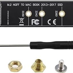 MICROWARE M.2 NVMe SSD Convert Adapter - Compatible with MacBook Air/Pro Retina 2013-2017 - NVMe SSD Upgrade Kit - RJ45-17