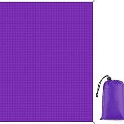 SECRET DESIRE Beach Blanket Waterproof Portable Picnic Blanket for Park Backpacking Travel Purple|Sporting Goods|Outdoor Sports|Camping & Hiking|Outdoor Sleeping Gear|Blankets & Liners-image-43