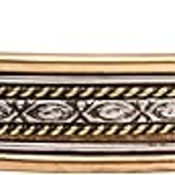 IndianArtVilla Handmade Copper Antique Rare Design Openable Designer Kada Bracelete Bangle with Magnet|Width 2 Cms-image-8