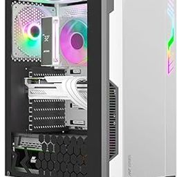Ant Esports Eclipse Mid-Tower Computer Case/Gaming Cabinet - Black & White | Support ATX,M-ATX,M-ITX | Pre-Installed 4 x 120mm ARGB Fans-image-36