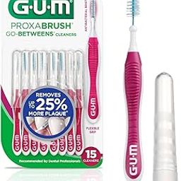 GUM Proxabrush Go-Betweens - Moderate - Interdental Brushes - Soft Bristle Plaque Removal Dental Picks - Safe for Braces and Dental Devices, 15 Count-image-63