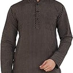 Men's Cotton Blend Regular Striped Kurta-image-46