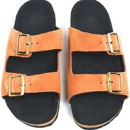 Sienna Buckle Slide for Men | Premium Double Strap Slip-On Sandals with Adjustable Buckles | Cushioned Footbed & Anti-Slip Sole | Stylish Summer Flats | UK5–UK10-image-17