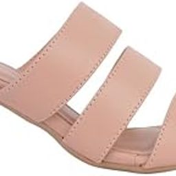 Women's Heeled Sandals | Triple Strap Slip-On Block Heels for Party, Office & WEAR ON CASUAL DAYS-image-66