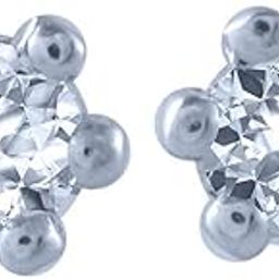 p.c. chandra jewellers 18k (750) Rose Gold and Diamond Stud Earrings for Women-picture-0