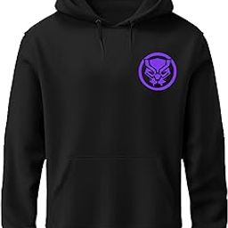 Clothing's Mens Hoodie Black Panther Logo Printed Trendy Hoodies | Sweatshirt Stylish Small Pocket Print | Wakanda Forever-image-59