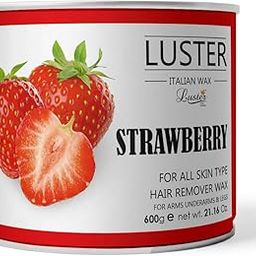 Luster Strawberry Hair Removal Hot Wax | De Tan Wax | Body, Face & Eyebrow | Underarm Wax | For All Types of Skin | Hair Removal Wax | Fragaria Ananassa (Strawberry) Fruit Extract | No Paraben Wax (600g)-image-35