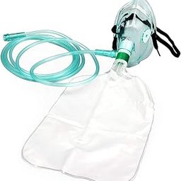 Control D High Concentration Oxygen Mask with Reservoir Bag High Concentration Oxygen Mask with Reservoir Bag Reusable (Transparent, Pack of 1)-4