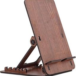 Wooden Mobile Stand Holder Adjustable Perfect for Home or Office – Ideal for desks, Kitchen counters, or Bedside Tables-0