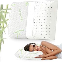 AYKA Bamboo Memory Foam Pillow for Neck & Shoulder Pain | Neck Orthopedic Pillow for Sleeping, Pain Relief & Spinal Alignment | Ergonomic Design | 2 Years Warranty (Set of 1)-image-63