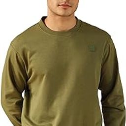 Solid Sweatshirt for Men | Cotton Regular Fit Full Sleeve Sweatshirts | ACE Luxe |-picture-19