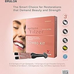 Brulon Epitome Filzer 4gm Ultra Dental Composite with zirconia particle High compression strength 4gm syringe Light Curing Nano-Hybrid Restorative, 1x Syringes 4g Composite, 1 Syringe-picture-25