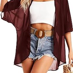Women's Casual Georgette Front Open Shrug Shrug Sweater| Women's Shrugs Summer wear-17