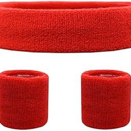 3nh Pack of 1 Sports-Headband Gym Running Vertical-To-Be Used-In Used-In (Color: Red, Material: Cotton)-image-11