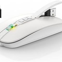 FKU M113 F_Mouse Dual Mode Multifunctional Bluetooth Mouse with Multiple Buttons for Desktop Display, Mute, and DPI Adjustment, Wireless Mice to Help Better Complete Work and Study (White)-13
