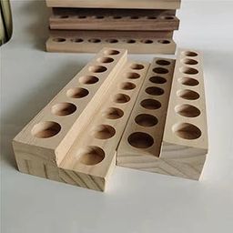 CALANDIS 2-Tier Essential Oil Display Stand 10ml Bottles Storage Rack Shelf Pine Wood-picture-5