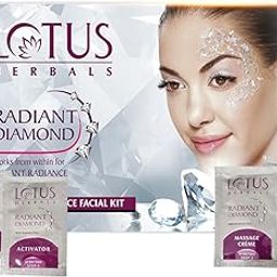 Lotus Herbals Radiant Diamond Cellular Radiance 1 Facial Kit | With Diamon Dust & Cinnamon | For All Skin Types | 37g-24