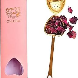 OH CHA - Heart Shaped Golden Tea Infuser, Stainless Steel | BPA Free | 14cms-picture-11