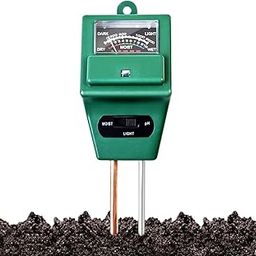 3 in 1 Soil Testers 3-in-1 Water Moisture Hydroponic Solar Care Plants Soil Sensor Ph Meter for Soil Testing Digital PH Acidity, Moisture Machine, Sunlight Intensity, Home Indoor Outdoor-40