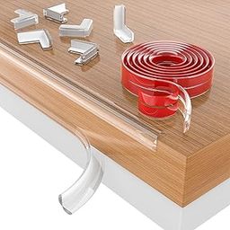 Cilveec Edge Protector for Sharp Edges (3 Meters) with 4 Corner Protector, Corner Protector for Baby, 3 Meter Edge Protector Tape with 4 Corner Protectors, Silicon, Transparent-17