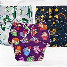 MOMSARC Cotton Cloth Langot |Leak-Proof Reusable Baby Cloth Diapers with 4-Layer Absorbent Pad | Adjustable & Washable Nappies for 0-3 Years | Soft Cotton Diapers | (Multicolur,Pack of 3)-image-38