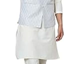 Men's Mandarin Collar Sequin Embroidered Nehru Jacket-image-97