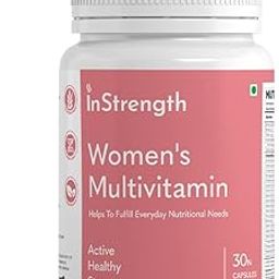 INSTRENGTH WOMEN'S MULITVITAMIN - (INDIA'S BEST SUPPLEMENT) - Support Women's Immunity & Skin & Enery & Digestion & Bone & Hair & Periods care & Overall health - (Veg) -10% OFFER on checkout-23