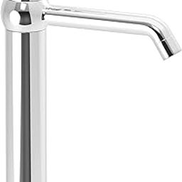 Pixaflo Brass Extended Tall Body Hot & Cold Single Lever Basin Mixer 12"" Tap with 360-Degree Swivel Spout and 24 inches Long Braided Hoses (Chrome) (Koroit)-image-2