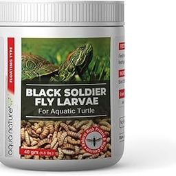 AquaNature High Protein Dried Black Soldier Fly Larvae Food for Aquatic Turtle & Other Reptiles (160g)-picture-30