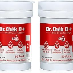 Dr. Chek D+ Blood Glucose Strips - 100 Pack-image-54