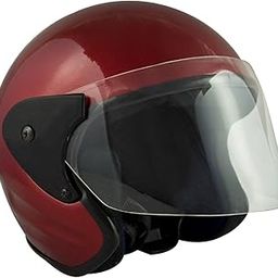 Sage Square Deltz Scooty (ISI Marked) Open Face Helmet for Men, Women (Red Glossy), Polycarbonate-17