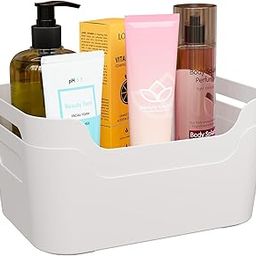TEX-RO Storage Box and Organiser | Storage Organiser | Organizer Storage Box for Home & Kitchen | Durable Storage Basket & Plastic Basket for Storage (Pack of 2, White)-17