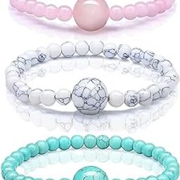 3 Pcs Motion Band Set, Anti Car Sickness, Includes Turquoise, White Turquoise, and Rose Quartz Styles, Ideal as Motion Patch for Adults/Kids and Vomiting Band for Travel Relief-image-23