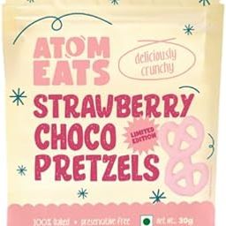 Atom Eats | Strawberry Pretzels 30g | Pack of 1 | Mini Pretzel Knots | Luxurious Strawberry Flavoured , Elegant Swirls - Perfect Gourmet Snack for Coffee, Wine, and Desserts - Imported Gift Quality | 100% Baked | Preservative Free-image-24