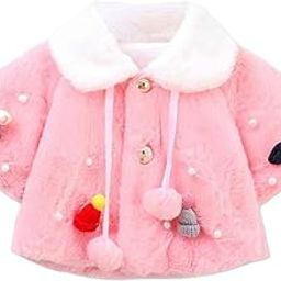 CHAMBYAL Baby Girl's Fancy Pink Cape for Special Occasions for KIDS (age 0-1 YEARS) Pack of 1-image-85